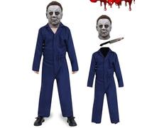 Michael Myers Disfraz infantil de 3 piezas de terror de Michael Myers, máscara de mono con juguete de sangre, carnaval, Halloween, cosplay, conjunto