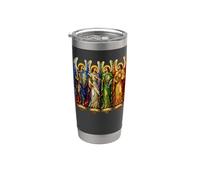Michael Raphael Gabriel Uriel Arcángeles Arte Sacro Fe Vaso térmico de acero inoxidable de doble pared