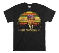 Michael Scott Free Prison Mike - Camiseta vintage unisex con cita de películas, Negro, L