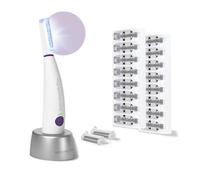 MICHAEL TODD Afeitadora de dermaplaning Sonicsmooth Pro+ de Michael Todd Beauty para mujer, recortadora facial y de cejas, sistema de dermaplaning con luz LED, removedor de vello facial, 16 cuchillas