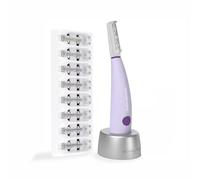 Michael Todd Beauty Sonicsmooth Dermaplane - Maquinilla de afeitar para mujer con sistema de dermaplaning para recortar la cara y las cejas, removedor de pelusas de melocotón, 8 semanas de cuchillas