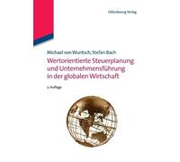Michael Von Wun Wertorientierte Steuerplanung Un (Tapa blanda) (Importación USA)