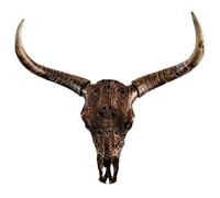 MichaelNoll Cabeza de Toro con Cabeza de bullo, Cabeza de bullo, Cuernos, Cuernos, Toro, decoración de Pared de polirresina, Gigante, Lujosa, Moderna, para Pared para Dormitorio o salón - XXL 72 cm