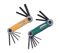 MichaelPro MP001007 - Juego de llaves Allen plegables con SAE y métricas en 17 tamaños, 2 unidades, herramienta duradera y de grado industrial