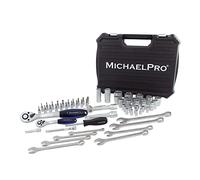 MichaelPro MP005016 Dr. 72T - Juego de llaves de vaso (68 piezas, 1/4" y 1/2")
