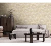 Livingwalls Papel pintado Michalsky 399843 de fieltro con hojas beige