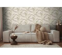 MICHALSKY Papel Tapiz Con Hojas De Palma En Estilo Vintage - Crema, Verde