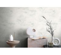 MICHALSKY Papel Tapiz Con Patrón Abstracto De Nubes - Blanco, Gris, Crema