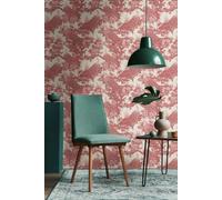 MICHALSKY Papel Tapiz En Estilo Campestre Inglés Con Pájaros - Rojo, Crema, Rosa