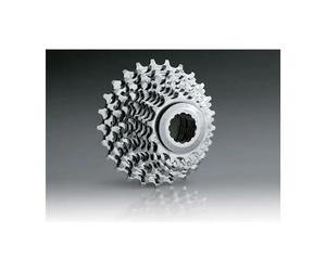 Miche - Cassette Primato 10v para bicicleta de montaña y carretera, compatible con Shimano, piñón CNC térmicamente tratado en acero cromado opaco, tuerca madre de acero cromado, aro espaciador
