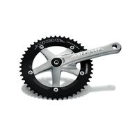 Miche Men's Primato Advanced Track Chainset, Black, 165mm/48T 165mm/48T Silver