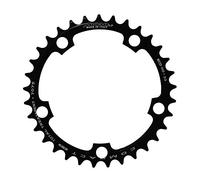 Miche PL11033NR-Plato para Bicicleta 110 mm, Color Negro