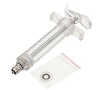 Michear Jeringas de acero de plástico, jeringa veterinaria reutilizable de 20/30/50/100 ml, herramientas de jeringa de medición de líquidos para rellenar líquidos de medición, alimentación de