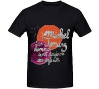Michel Jonasz Les Hommes Sont Toujours Des Enfants Hits Men Crew Neck Graphic tee Tshirt T Shirts T-Shirts Shirt Black XL