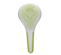 Michel Mercier Wet and Dry Hair Detangler - Soft Bristles Hair Brush - Anti-Slip Handle for Healthy, Shiny Hair - Regular Hair - Green-White - 1 pc