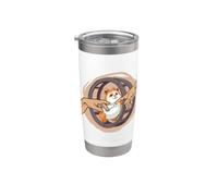 Michelangelo Creation of Adam Hamster Hamster Feldhamster Hamster Vaso térmico de acero inoxidable de doble pared