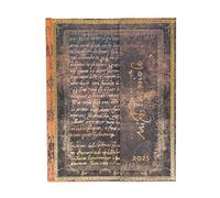 Michelangelo, Handwriting (Embellished Manuscripts Collection) Ultra 12-month Horizontal Hardback Dayplanner 2025 (Wrap Closure): tydzień na dwóch stronach, zamykany na magnes, papier 100 gsm