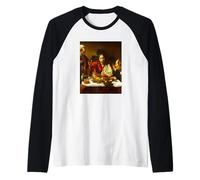 Michelangelo Merisi da Caravaggio - Cena en Emaús Camiseta Manga Raglan