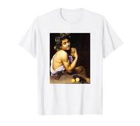 Michelangelo Merisi da Caravaggio - El Joven Baco 2 Camiseta, Hombre, Blanco, XXL