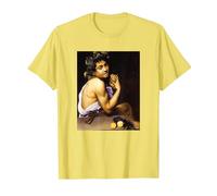 Michelangelo Merisi da Caravaggio - El Joven Baco 2 Camiseta, Hombre, Limón, M
