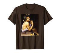 Michelangelo Merisi da Caravaggio - El Joven Baco 2 Camiseta, Hombre, Marrón, 3XL
