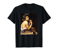 Michelangelo Merisi da Caravaggio - El Joven Baco 2 Camiseta, Hombre, Negro, 5XL