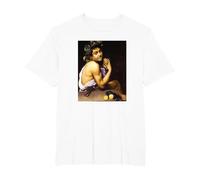 Michelangelo Merisi da Caravaggio - El Joven Baco 2 Camiseta, Hombre Tallas Grandes, Blanco, 5X Alto