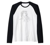 Michelangelo Primer Hombre Esquema Gráfico Arte Moderno PAPL059 Camiseta Manga Raglan