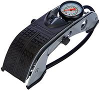 MICHELIN 009501 Bomba de Pie con Manómetro Analógico - 7 Bares, Manguera Flexible de 80 cm - Inflador de Alta Presión para Bicicleta, Moto, Coche, Autocaravana, Furgonetas, SUV, 4x4 - Robusta