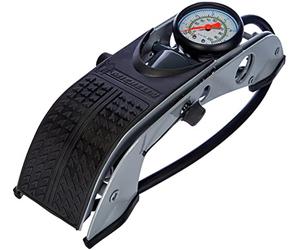 MICHELIN 009501 Bomba de Pie con Manómetro Analógico - 7 Bares, Manguera Flexible de 80 cm - Inflador de Alta Presión para Bicicleta, Moto, Coche, Autocaravana, Furgonetas, SUV, 4x4 - Robusta