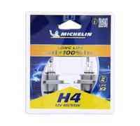 MICHELIN 2 bombillas H4 Life+100% 60/55W, luces automotrices para luces de carretera y luces de cruce, larga vida útil