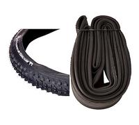 Michelin 696115 Cubierta, Unisex, Negro, 26x2.10/54-559 & Hutchinson 26 x 1.70-2.35, Cámara, válvula Schrader (Gorda), 48 mm, Unisex Adulto, Negro