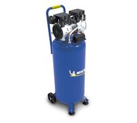 MICHELIN CA-MVX50-1 - Compresor Silencioso Vertical 50L 1HP - 59 dB - Capacidad 50 L - Motor de 1 HP - Presión Máx 8 Bar - Caudal 130 l/min - Sin Aceite - Transmisión Directa - Diseño Compacto