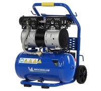 MICHELIN CA-MX10-1 - Compresor Silencioso 10LT 1HP - 59 dB - Capacidad 10 L - Motor de 1 HP - Presión Máx 8 Bar - Caudal 130 l/min - Sin Aceite - Portátil - Carro Ergonómico
