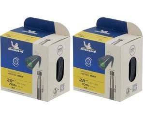 Michelin Camara A3 Protek MAX 28x1.30-1.80 Stan Válvulas, Sport, Negro (Negro), 48 (Paquete de 2)