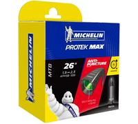 MICHELIN | Cámara Protek Max 26x1.75-2.25 Válvula Presta 40 Mm - Máxima resistencia a los pinchazos. Gracias a su dibujo granulado, la cámara MICHELIN Protek Max reacciona en