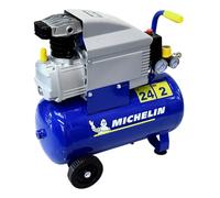 MICHELIN - Compresor de Aire Monoblock 2HP 24L 8Bar CA-MB24 - Portátil, Silencioso - Kit Completo de Accesorios