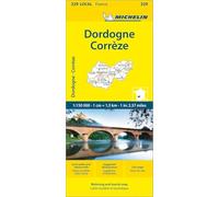 Michelin – Mapa local Correze/Dordogne (Perigord) 329 – Escala 1:150 000