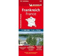 Michelin Frankreich einseitig 1 : 1 000 000: Straßen- und Tourismuskarte: 721