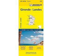 Michelin Gironde - Landes: Straßen- und Tourismuskarte 1:150.000; Auflage 2023: 335