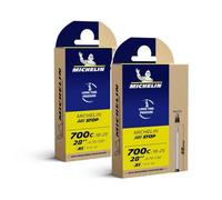 Michelin - Juego de dos cámaras de aire A1 AIRSTOP 700C 18/25X622 PR52 - Access Line - Válvula Presta 52 mm - Resistencia a pinchazos - Ideal para bicicletas de carretera - ETRTO 18/25-622 - Ref. CAI