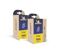 Michelin - Juego de dos cámaras de aire A3 AIRSTOP 28 x 1,30-1,80-700B/C x 33-46 - Válvula Presta 48 mm - Resistencia a pinchazos - para bicicletas City - Gama Access Line - Referencia CAI 339577