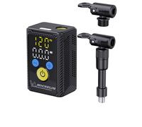MICHELIN - Mini Compresor Ultra Compacto AIR+ PRO - Inflador Eléctrico Portátil 130 PSI / 9 BAR para Bicicleta, Balones y Deportes - Pantalla LED, Batería 500 mAh Recargable USB-C, Linterna LED