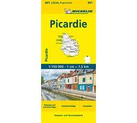 Michelin Picardie: Straßen- und Tourismuskarte 1:150.000; Auflage 2023: 301