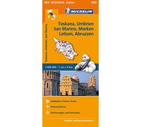 Michelin Toskana, Umbrien, San Marino, Marken, Latium, Abruzzen. Straßen- und Tourismuskarte 1:400.000: 563