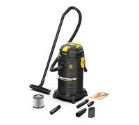 Michelin X4 30L Aspirador Profesional Silencioso 30L 1000W - Seco Húmedo - Depósito INOX - 60dB - Toma Herramientas - Cable 4,5m