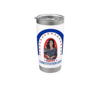 Michelle Obama Día de la Constitución Mujeres Melanin Queen Vaso térmico de acero inoxidable de doble pared