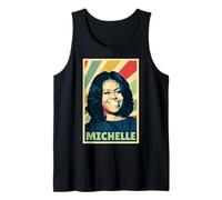 Michelle Obama Vintage Colores Camiseta sin Mangas