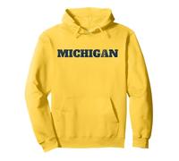 Michigan Bold State Pride Classic Blue Design Sudadera con Capucha