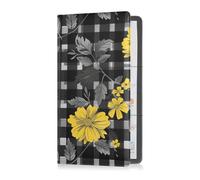 Michigan - Funda de cuero negro para registro de automóvil y tarjeta de seguro para identificación, licencia de conducir, tarjetas de información de contacto clave
